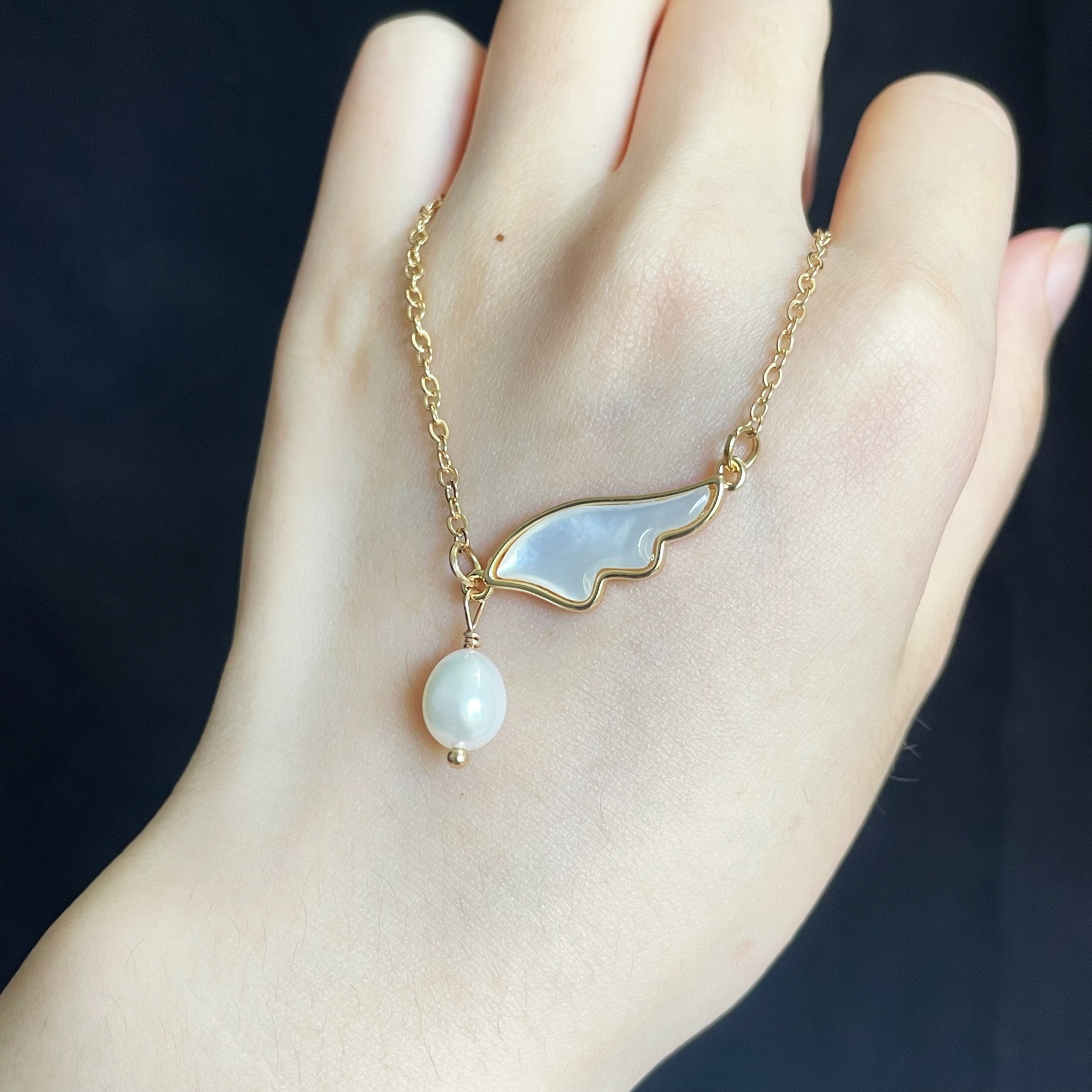 Mother-of-Pearl Dream Wings Necklace