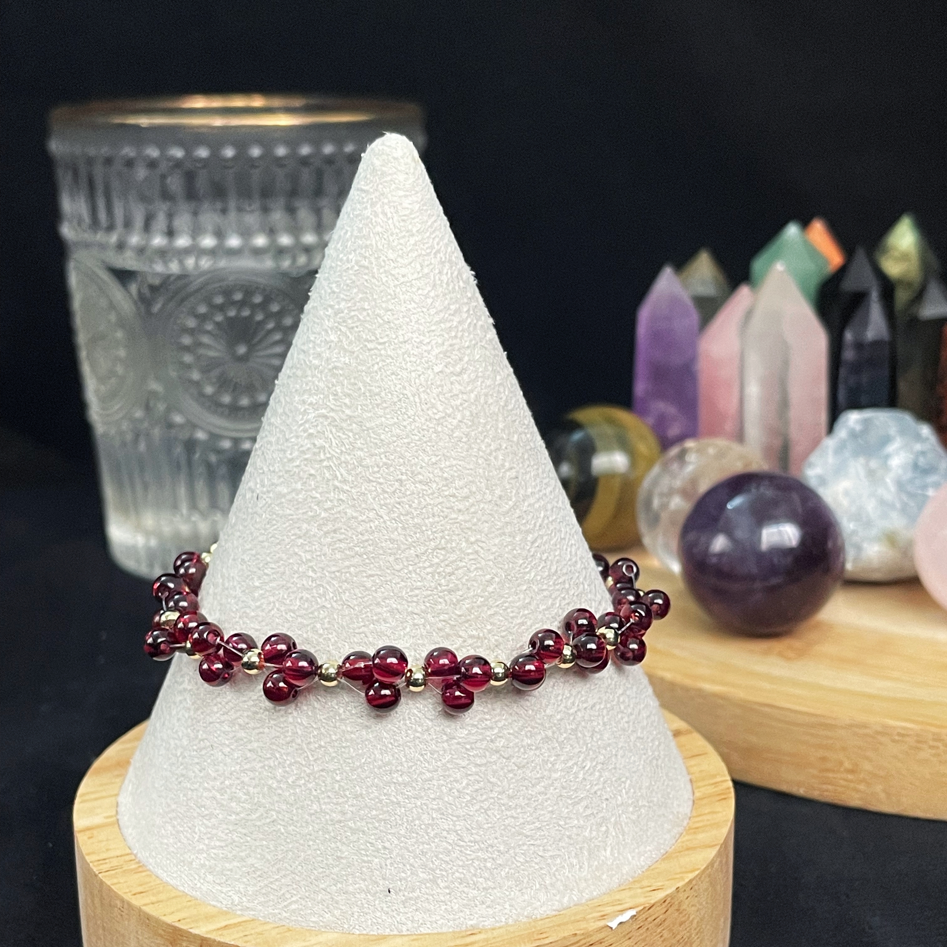 Garnet Woven Bracelet