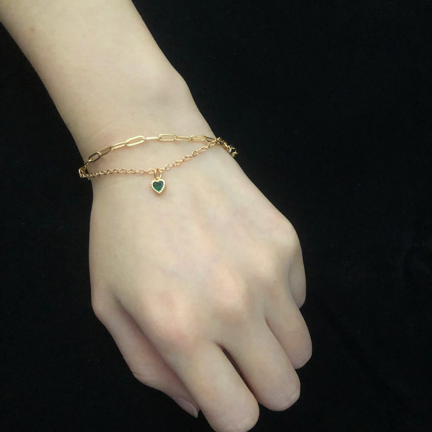 Square Link Half Pearls Bracelet-likayjewel