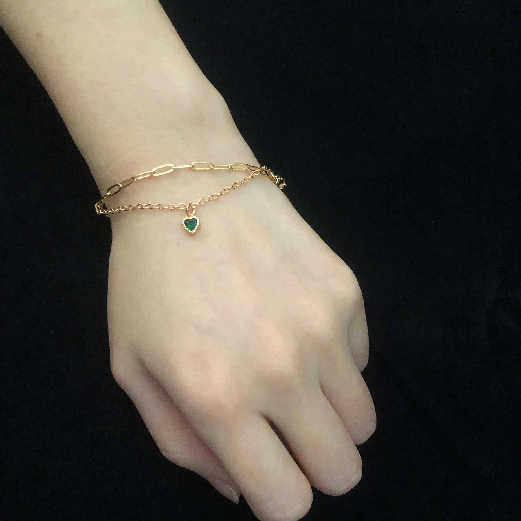 Square Link Half Pearls Bracelet-likayjewel