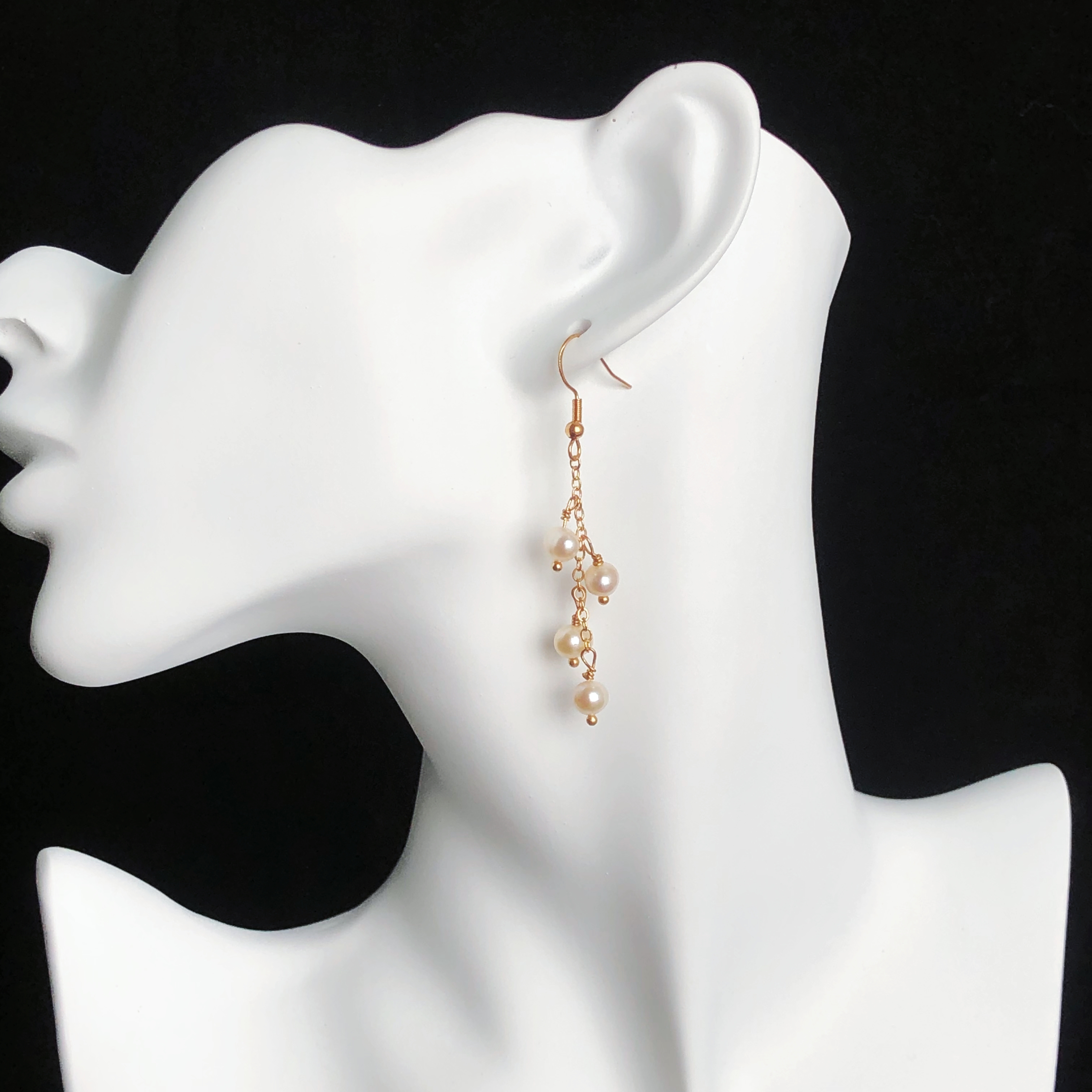 Lily of the Valley Pearl Earrings-likayjewel