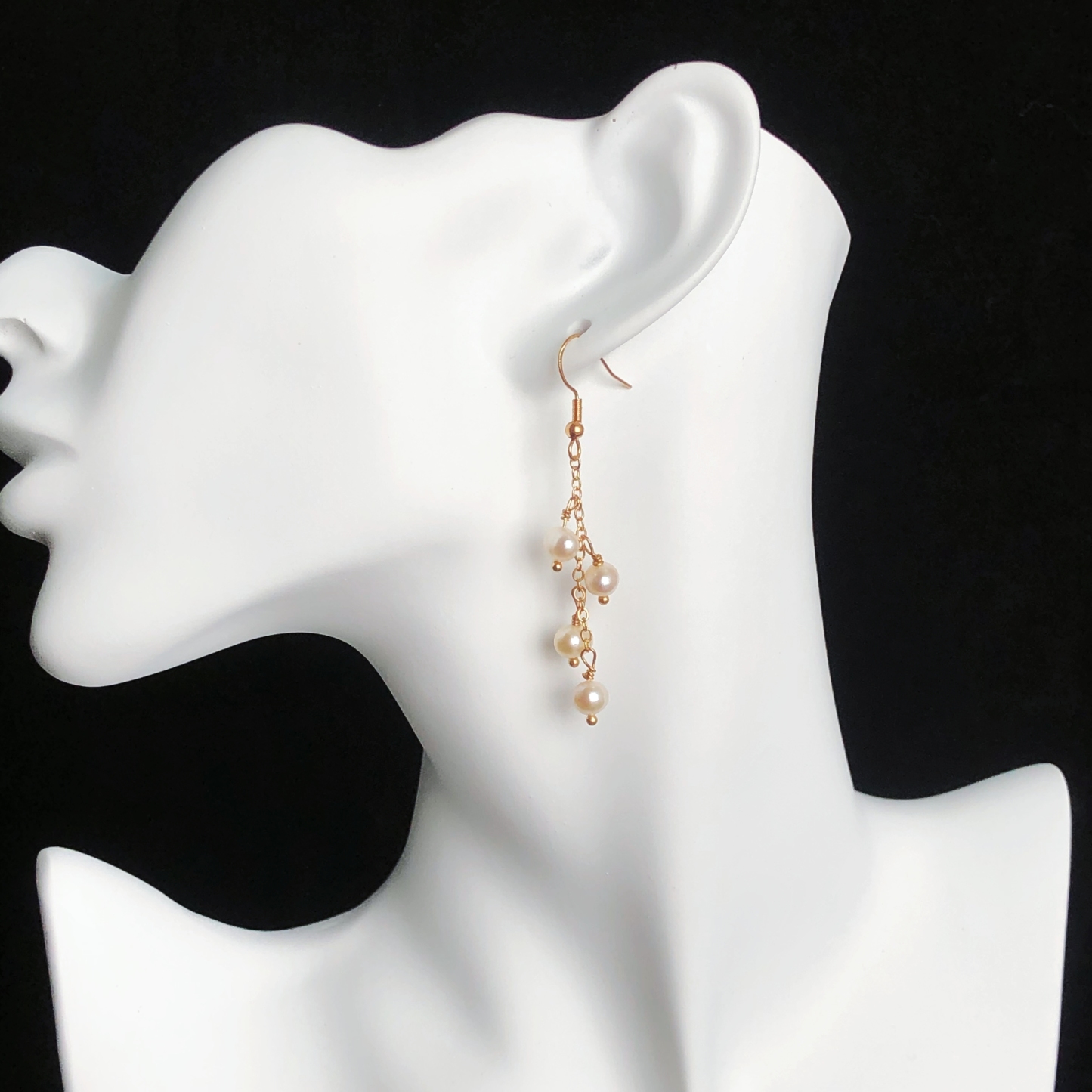 Lily of the Valley Pearl Earrings-likayjewel