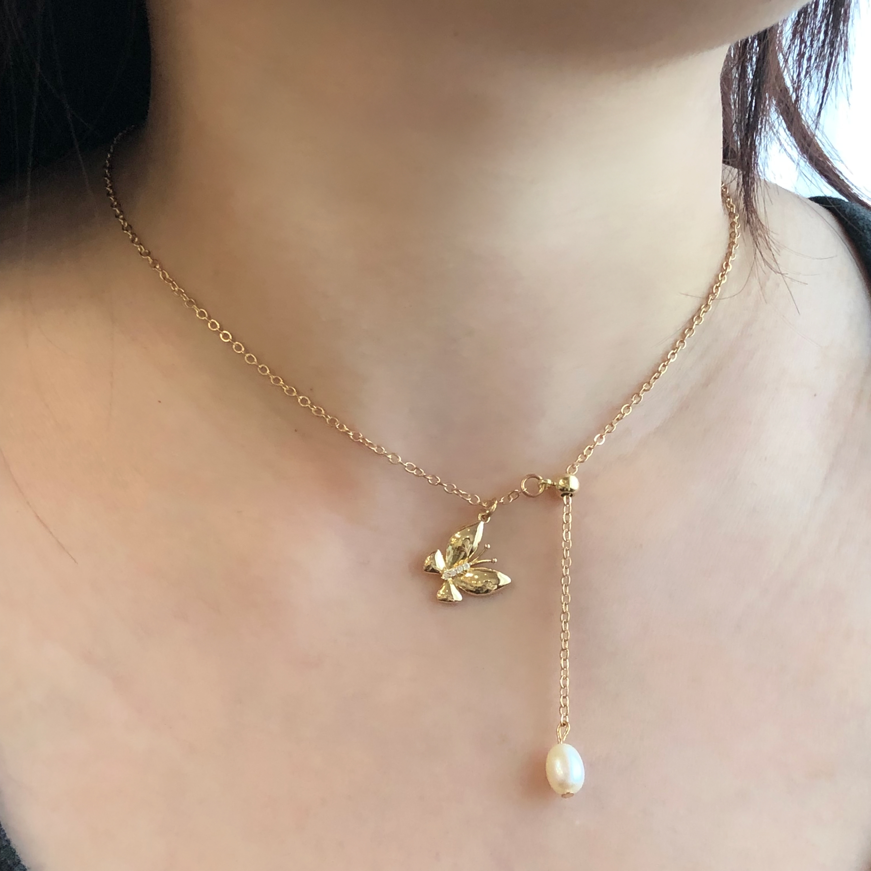 Butterfly Charm Necklace-likayjewel