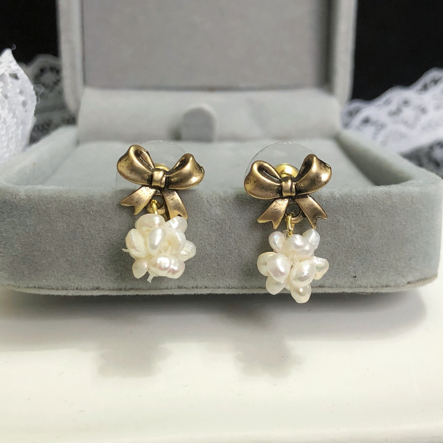 Pearl Ball Earrings-likayjewel