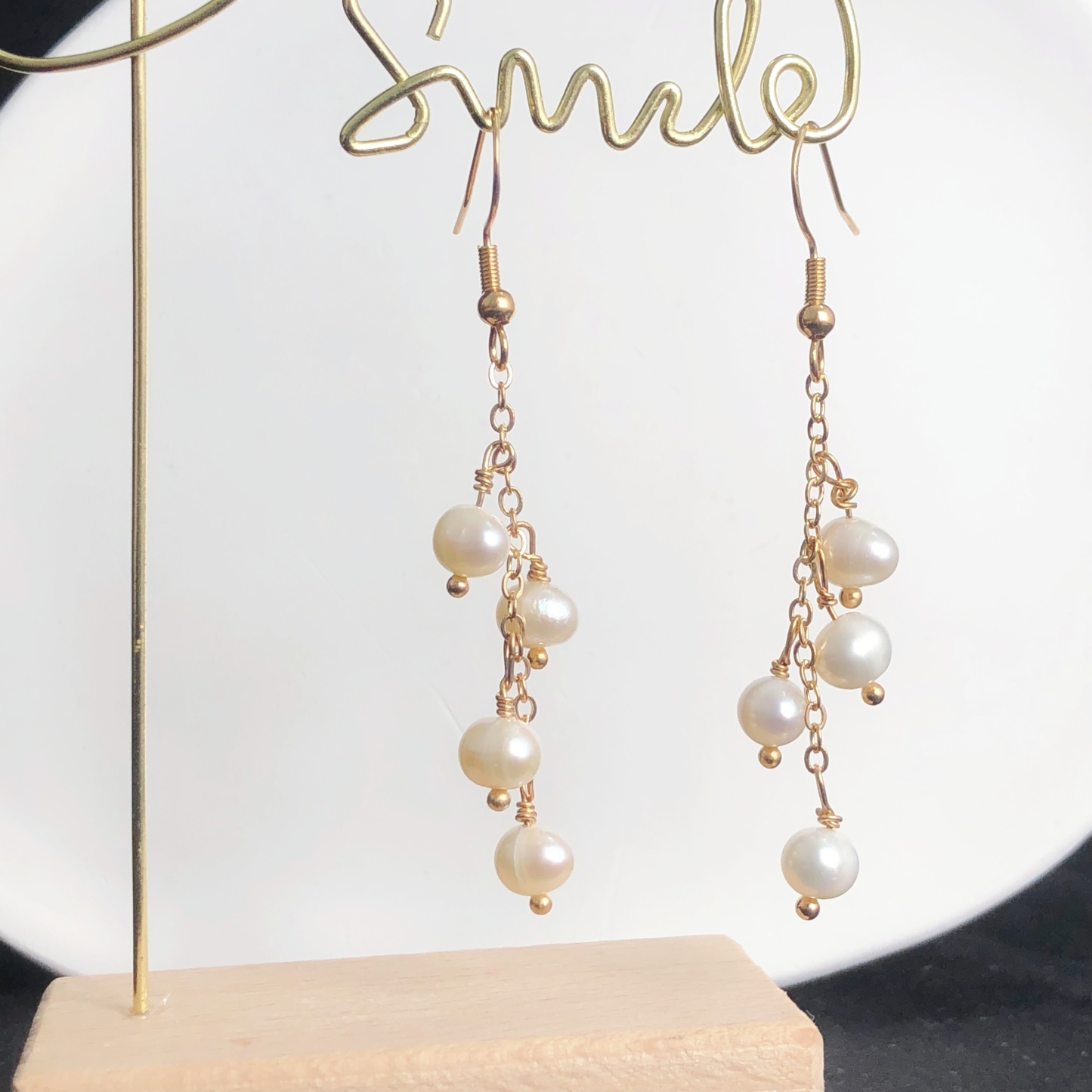 Lily of the Valley Pearl Earrings-likayjewel