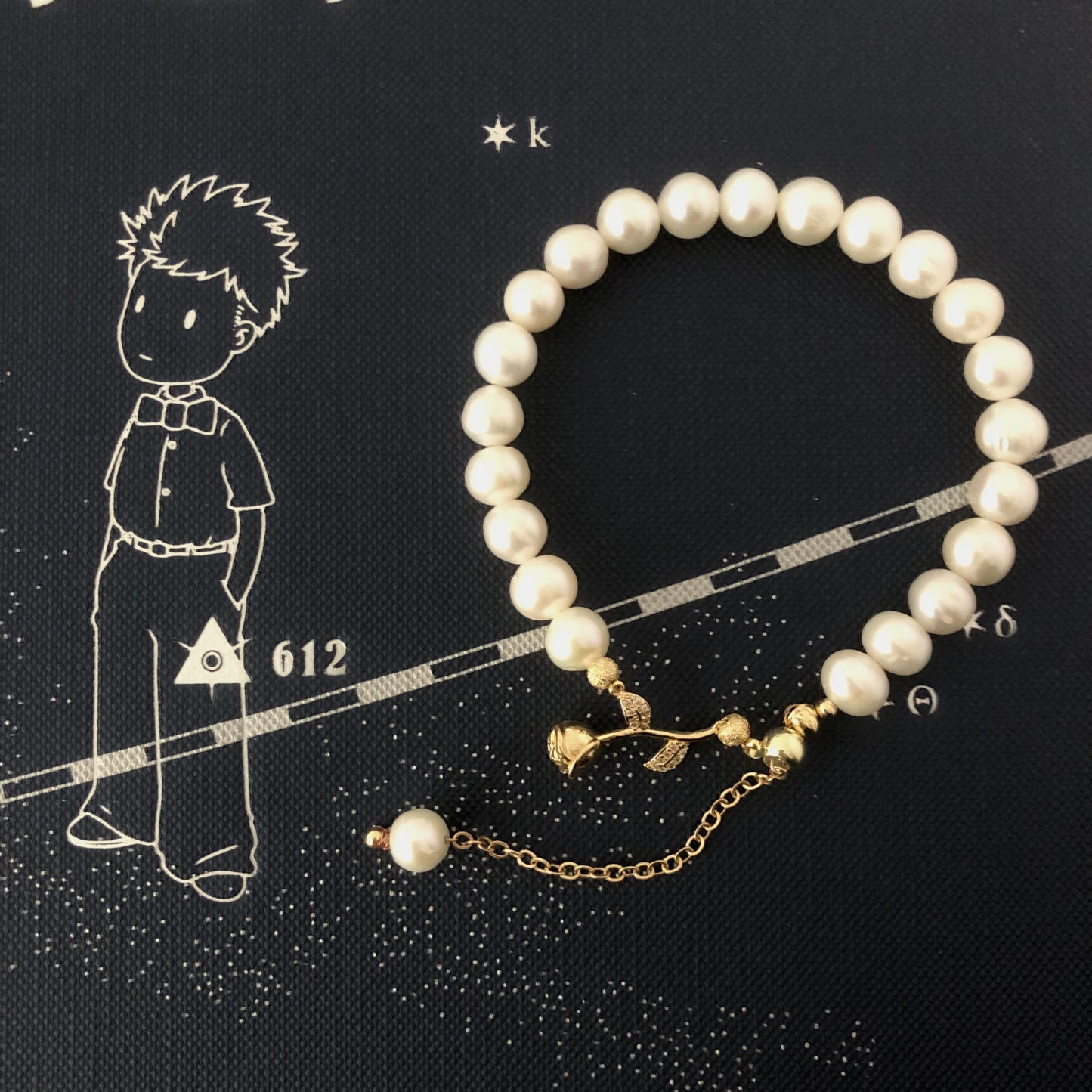 Rose and Pearl Bracelet-likayjewel