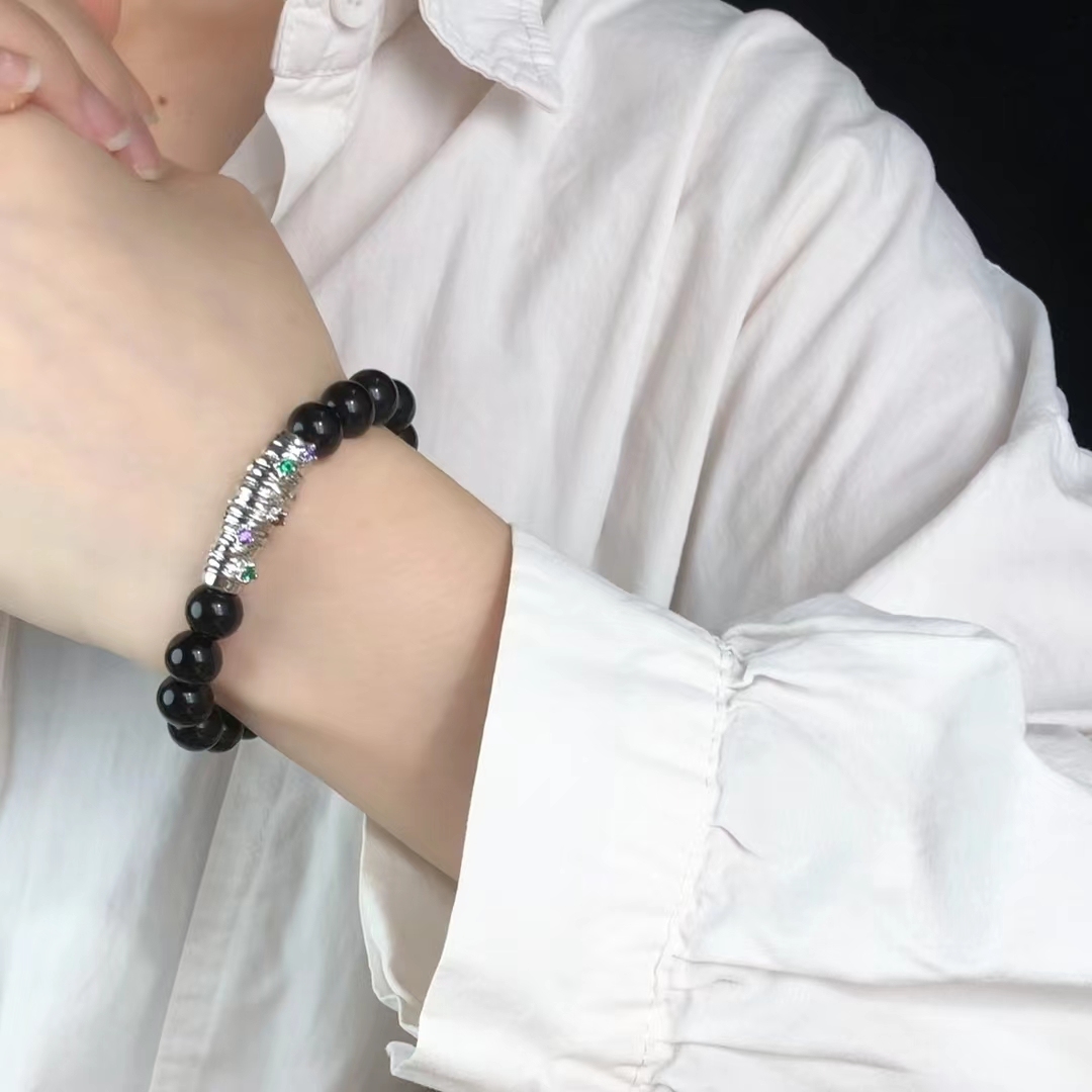 Obsidian Bracelet for Both Men and Women-likayjewel