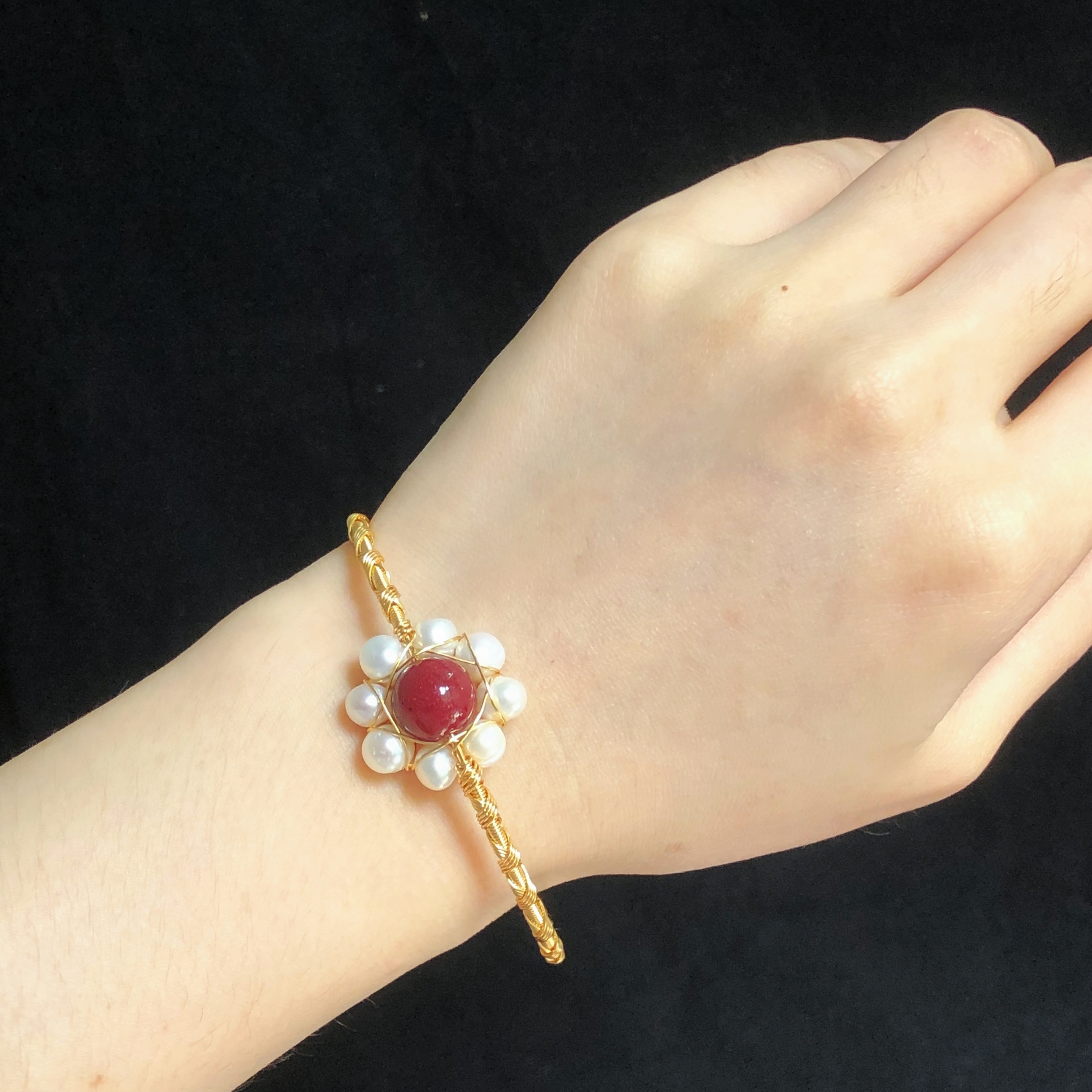 Cinnabar Flower Bracelet-likayjewel