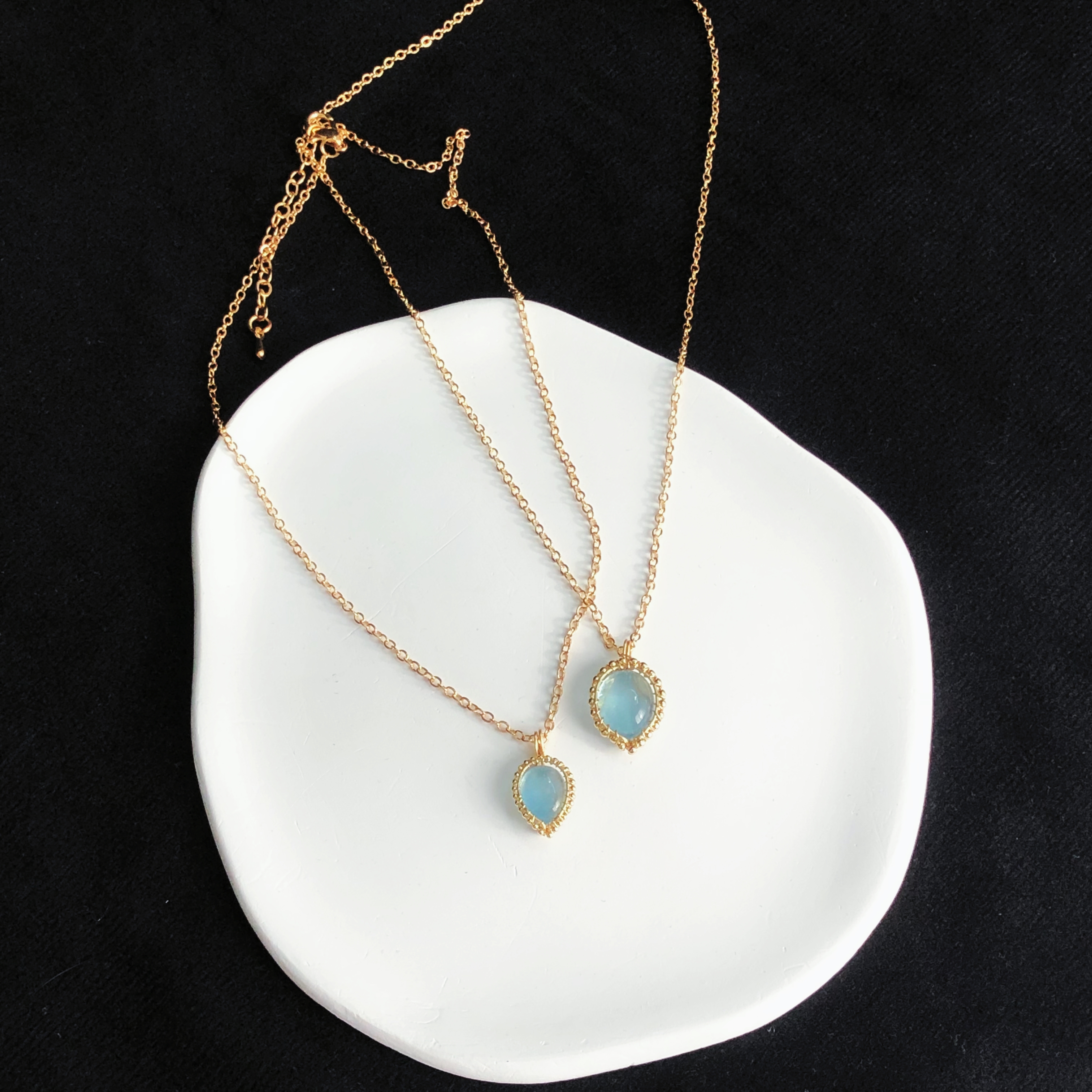 Oval Aquamarine Necklace-likayjewel
