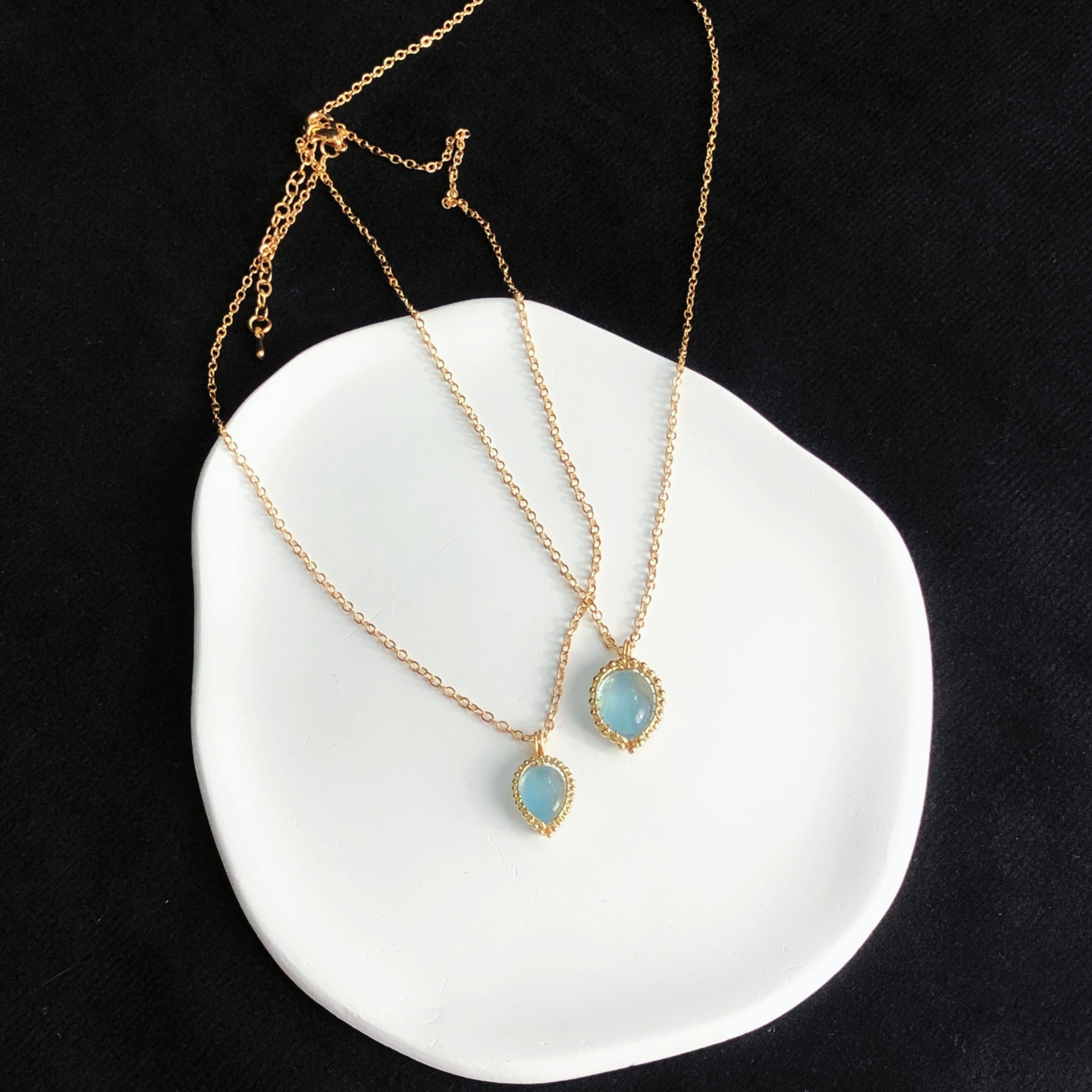 Oval Aquamarine Necklace-likayjewel