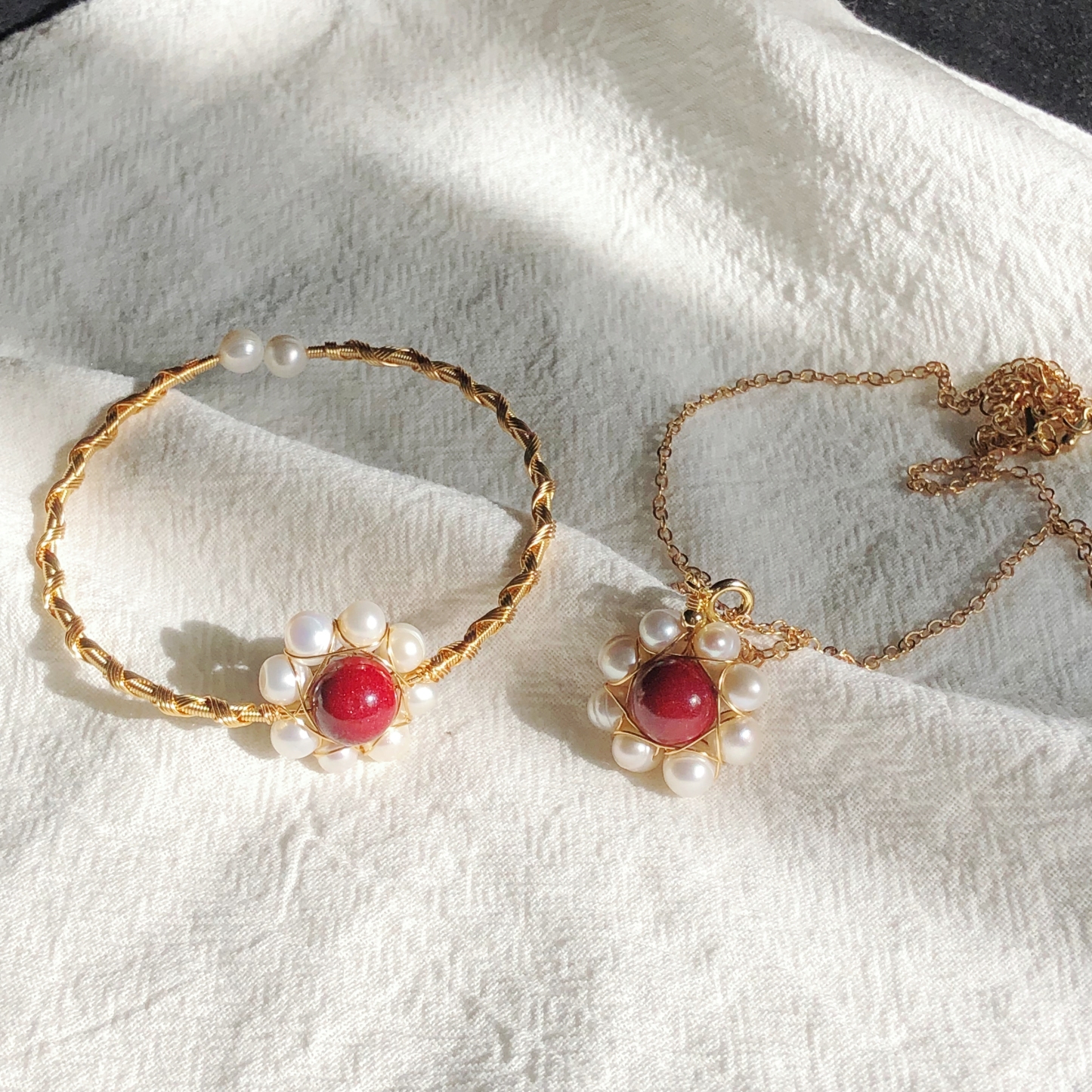 Cinnabar Flower Bracelet-likayjewel