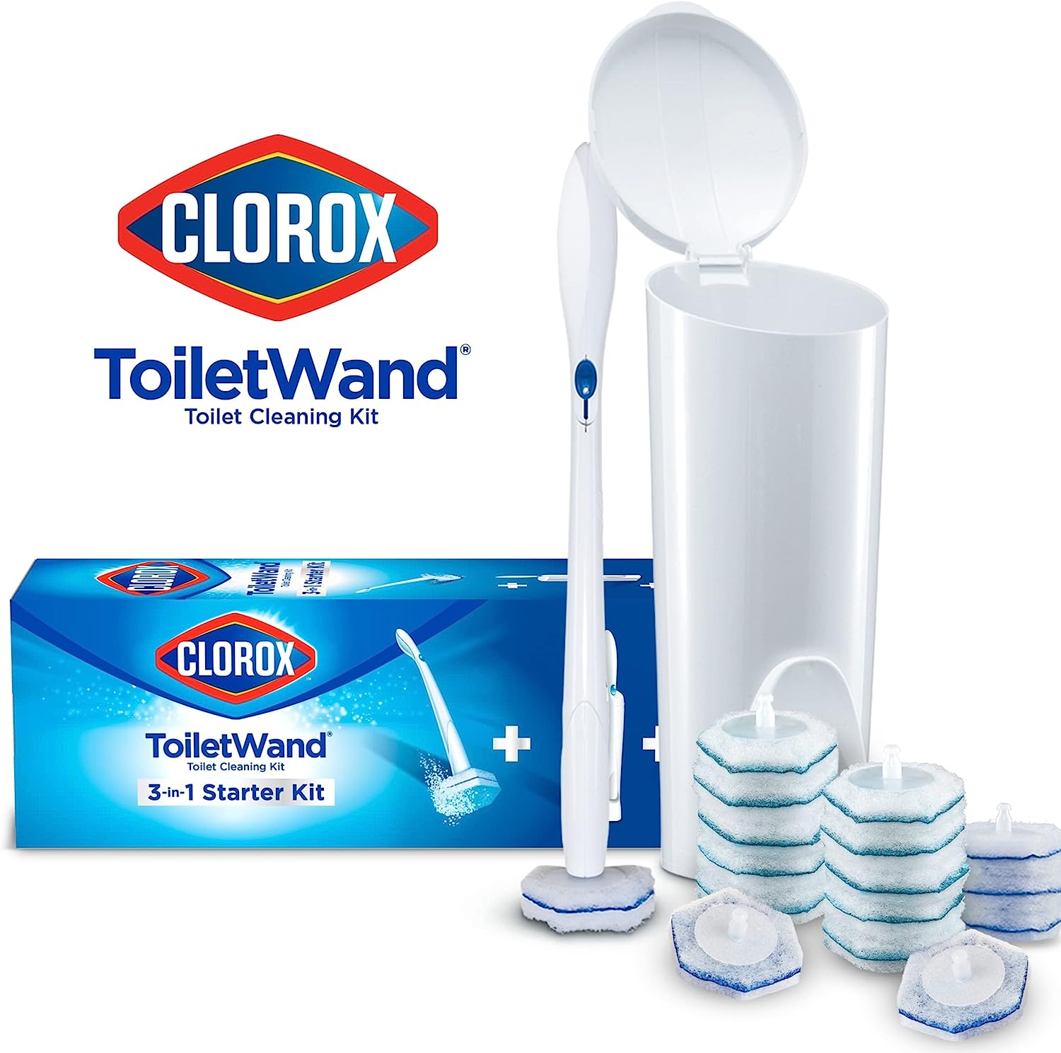 Clorox ToiletWand Disposable Toilet Cleaning Kit, Toilet Brush, Toilet
