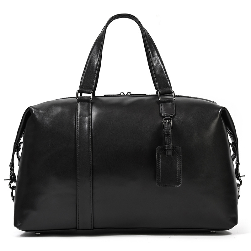Black Genuine Leather Traveling Bag For Men -