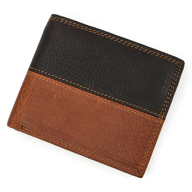 Vintage Men's Leather Bifold Wallet-