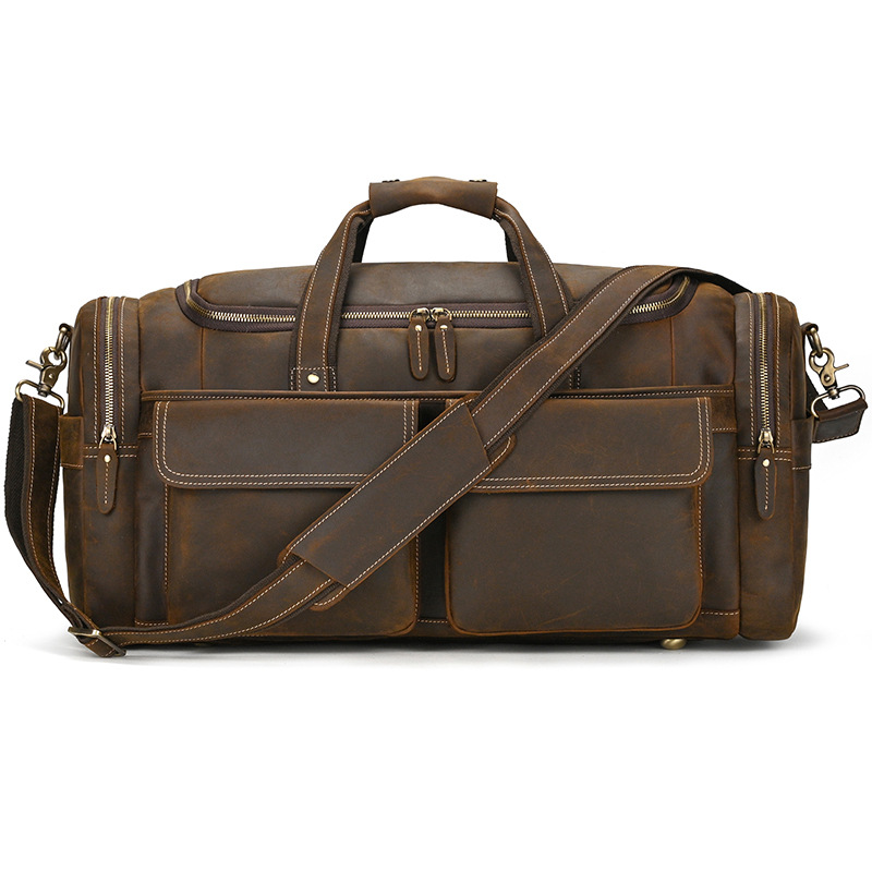 Retro Crazy Horse Leather Travel Bag -