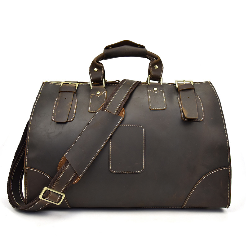 Crazy Horse Leather Travel Handbag-