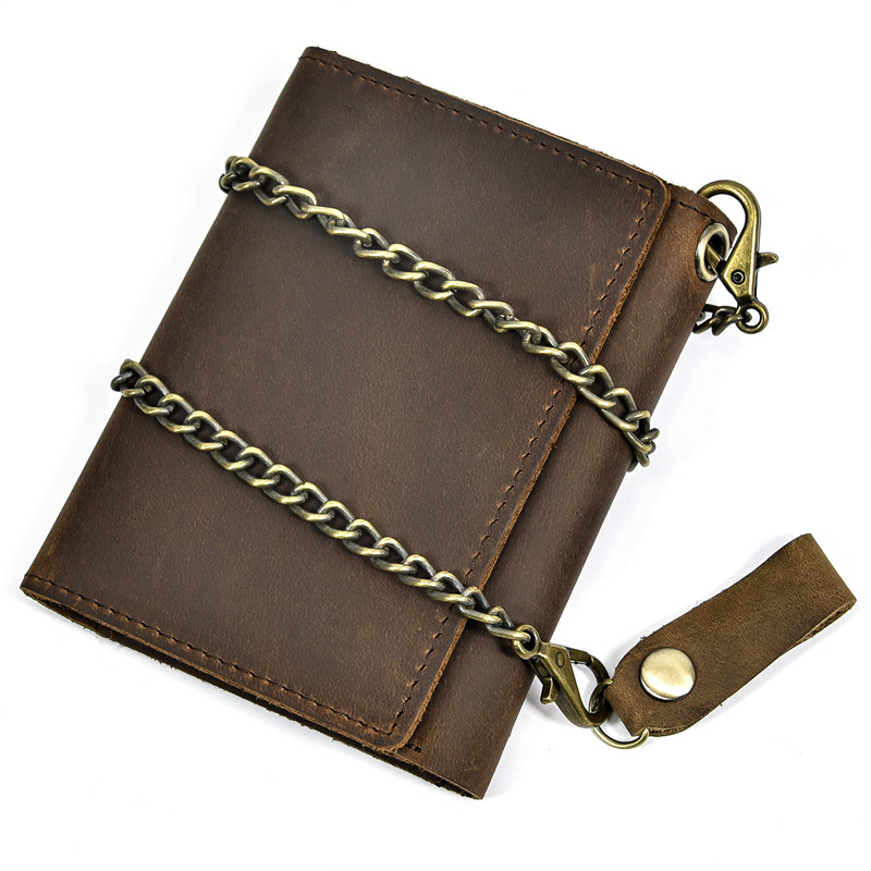 Crazy Horse Leather Trifold Wallet-
