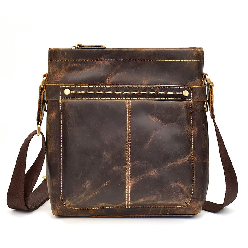 Full Grain Leather Shoulder Messenger Bag -