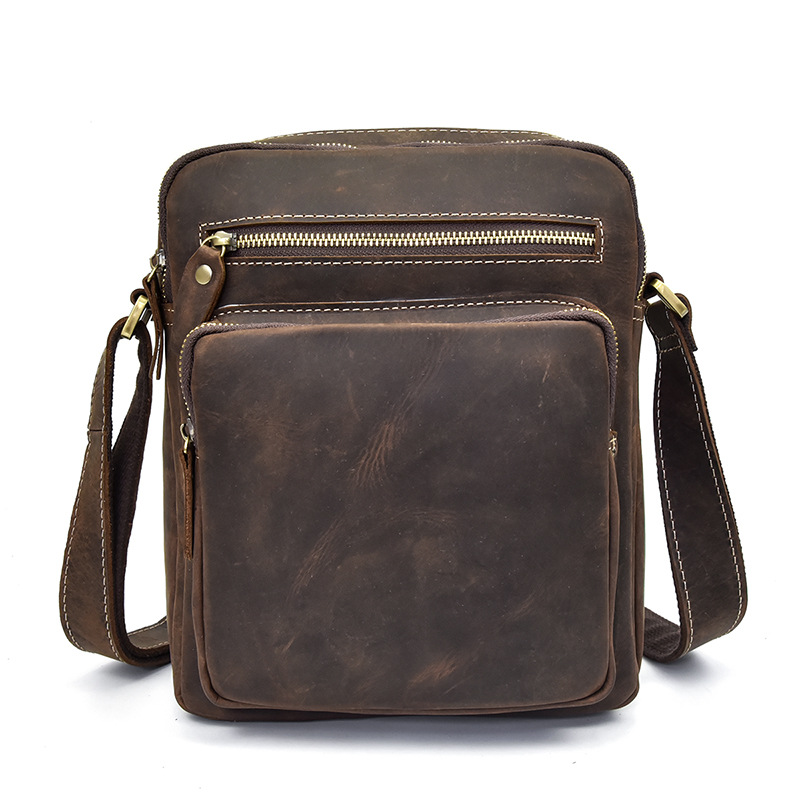 Crazy Horse Leather Shoulder Bag-