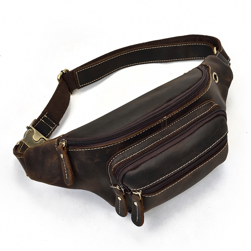 Vintage Crazy Horse Casual Belt Bag-