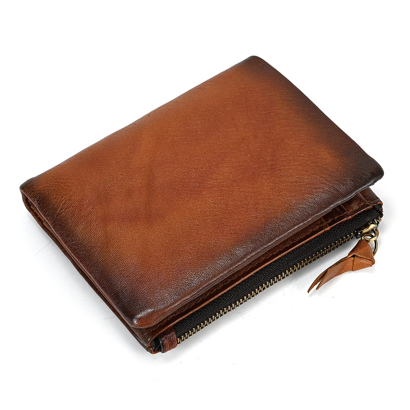 Top Grain Genuine Leather Short Wallet -