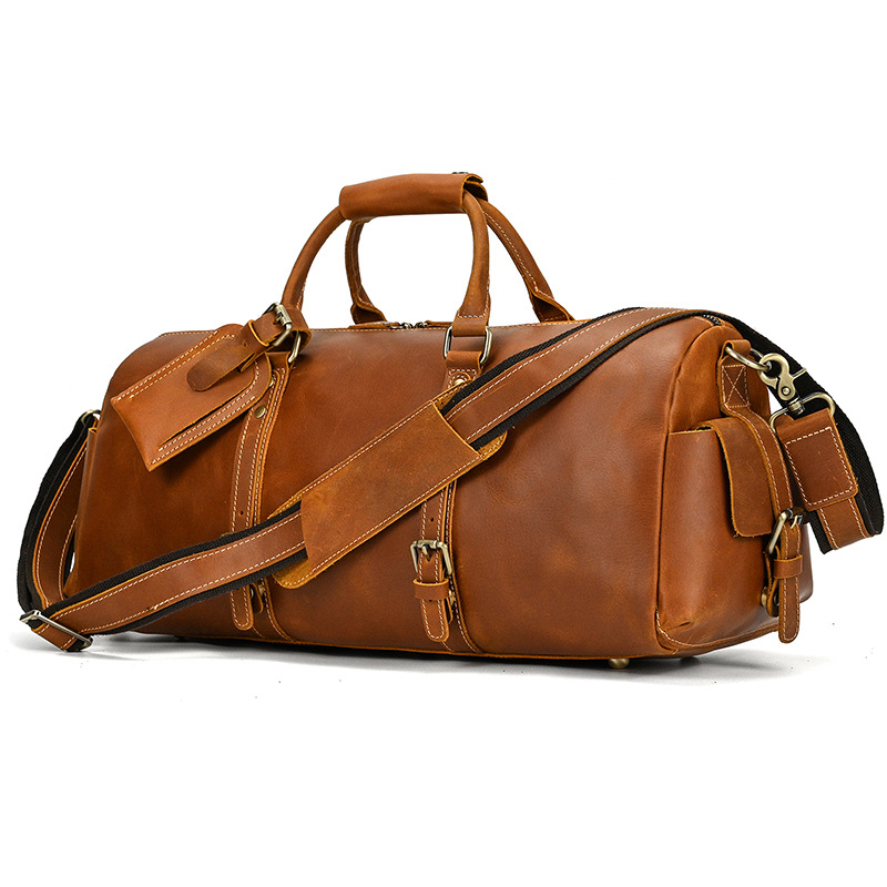 Retro Crazy Horse Leather Luggage Bag-