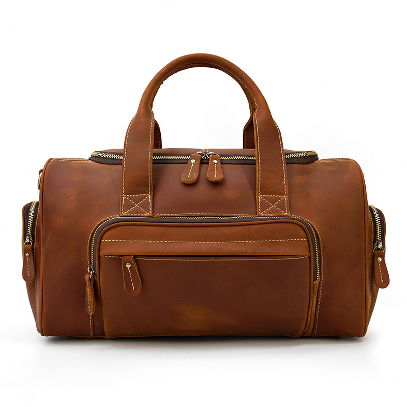 Crazy Horse Leather Vintage Duffle Bag-