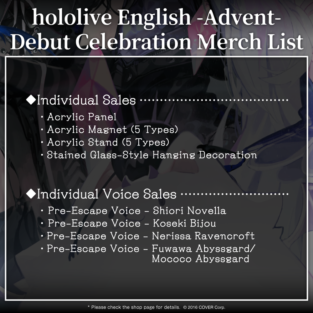 [Pre-order] hololive English -Advent- Debut Celebration