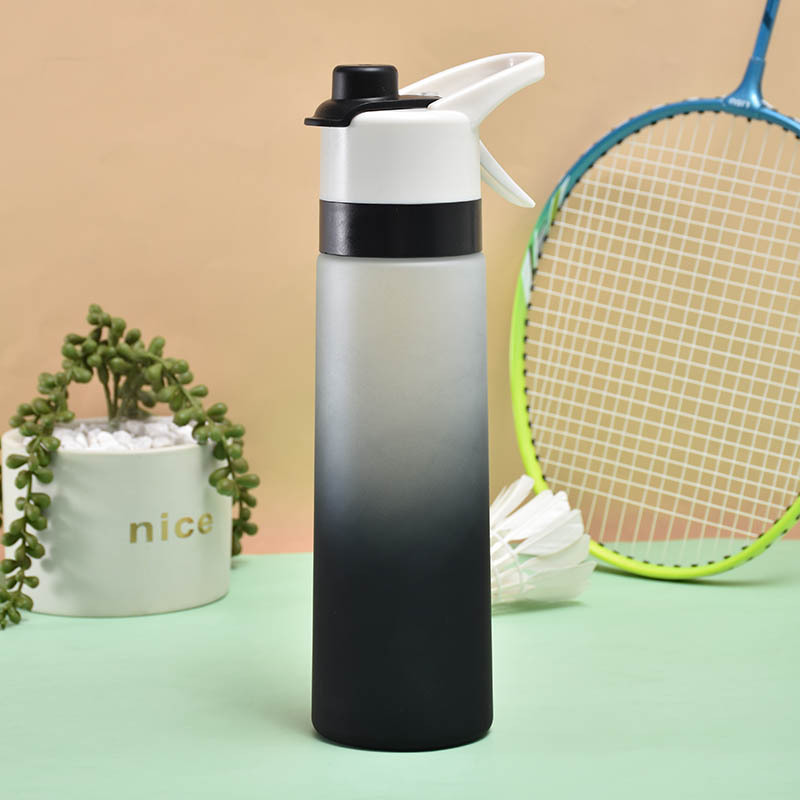 Frosted spray water cup Outdoor sports water bottle New cooling and water replenishing convenient cup