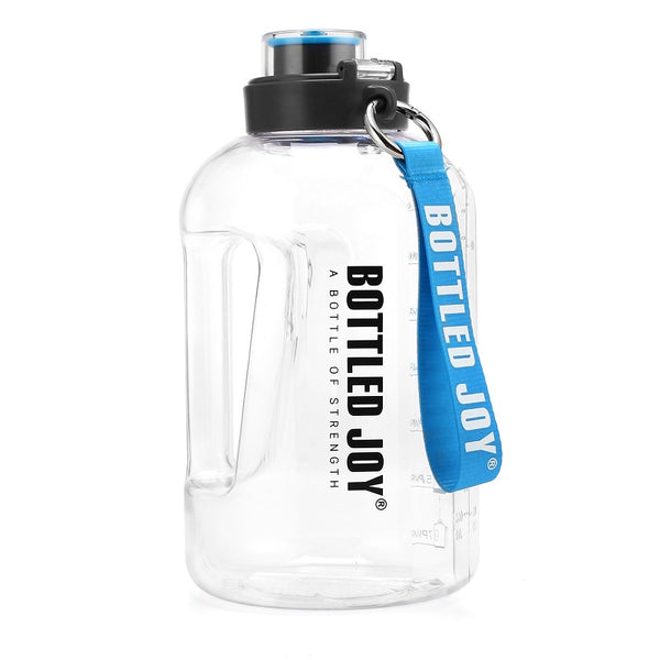 Food safe half gallon large water bottle with rope