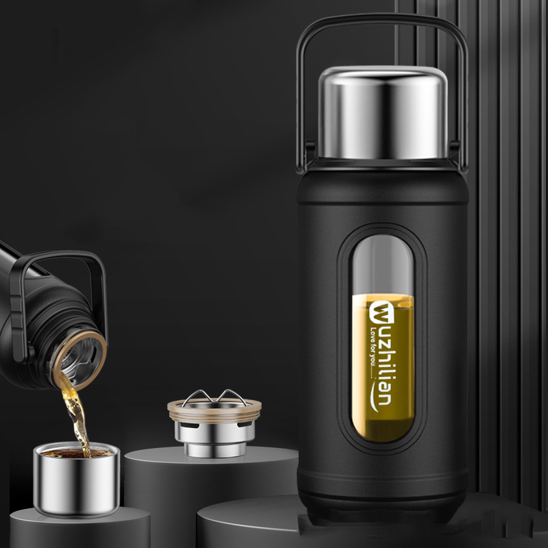 2000ml Large Capacity Glass Sports Water Bottle