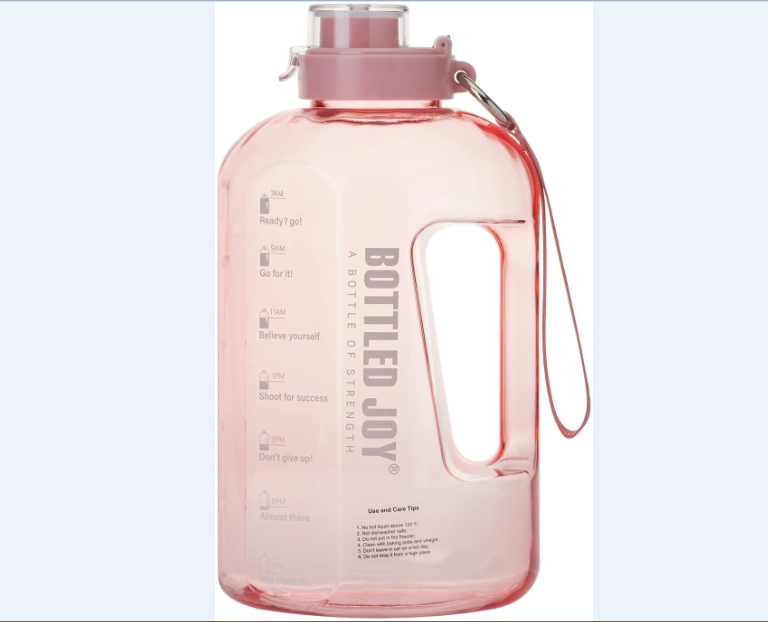 Bottled Joy Water Bottles Motivational Gallon Water Bottle with Time Marker  Camping Water Jug for Drinking Gym Water Bottle with Measurement for