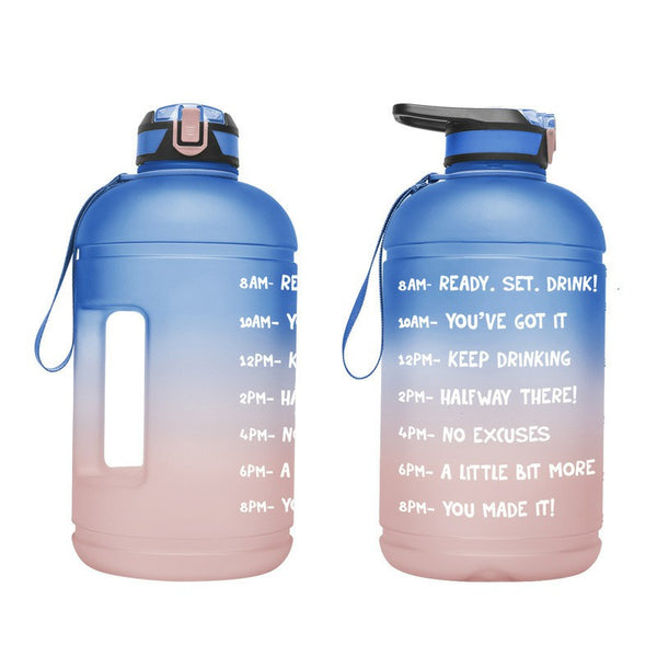 1 gallon water bottle with straw