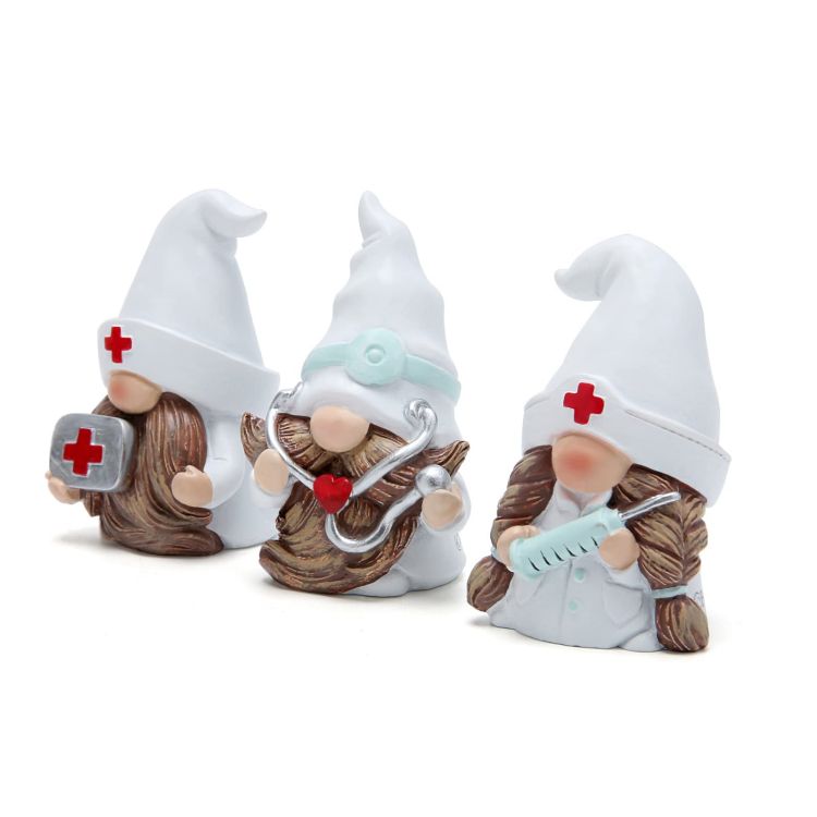 Hodao 3 PCS Doctor Home Gnome Figurines Decorations Doctor Gnomes