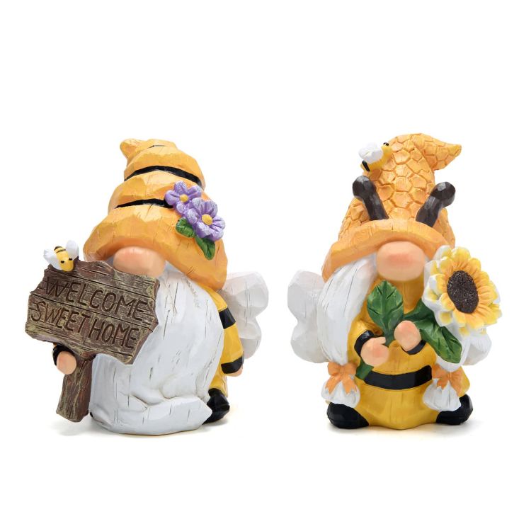 Hodao 2PCS Spring and Summer Honeybee Gnomes Decorations World Bee Day Decorations Gifts