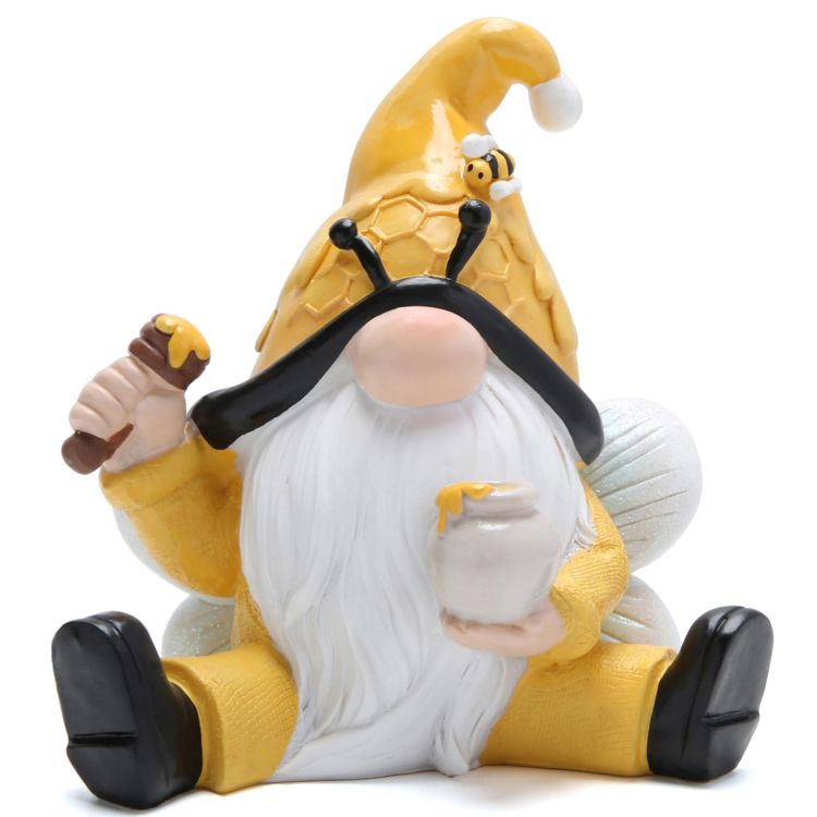 Hodao Bumble Bee Gnomes Spring Figurines Decorations  Table Summer Honey Bee Gnomes Decor (Baby bee)