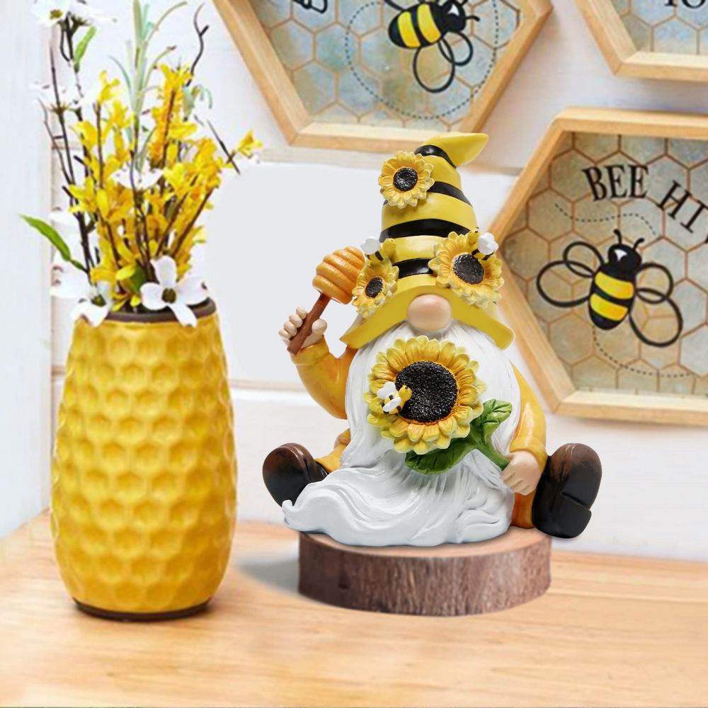 Hodao Bumble Bee Spring Gnome Decorations Honey Bee Gnomes