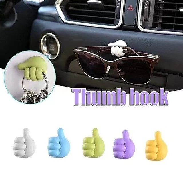 Thumb up Hooks Multipurpose Holder (Pack of 10)