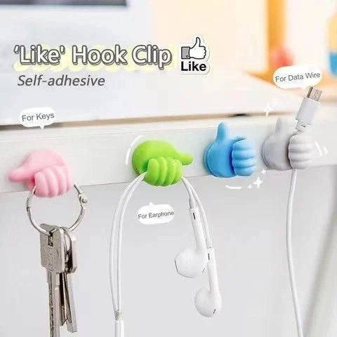 Thumb up Hooks Multipurpose Holder (Pack of 10)