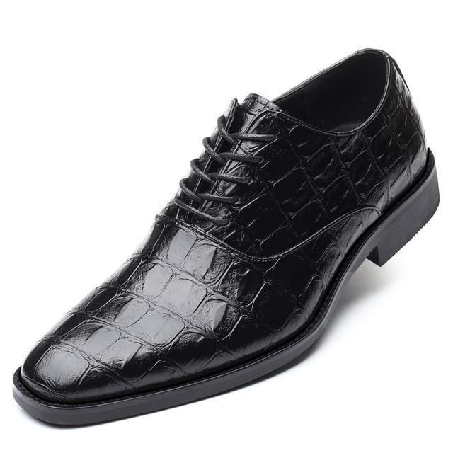 Crocodile Pattern men Business Leather Shoes