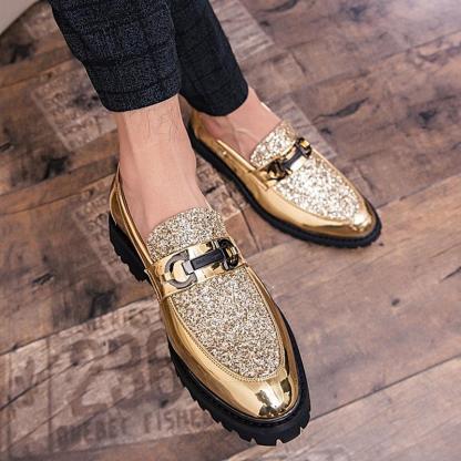 Luxury Business Men Dress Shoes Thick Bottom Leather