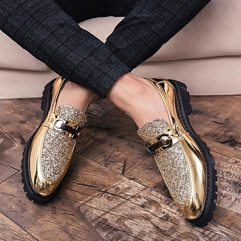 Luxury Business Men Dress Shoes Thick Bottom Leather