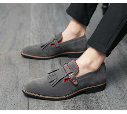 Italian dress shoes men tassel loafers