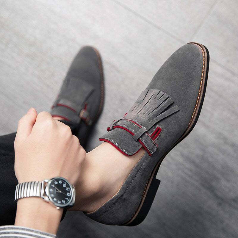 Italian dress shoes men tassel loafers