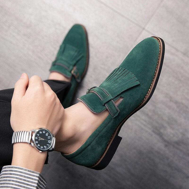 Italian dress shoes men tassel loafers
