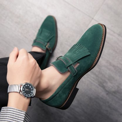 Italian dress shoes men tassel loafers