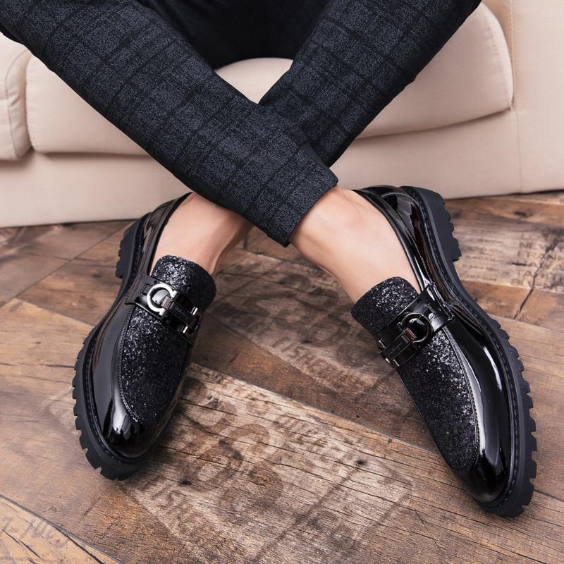 Luxury Business Men Dress Shoes Thick Bottom Leather