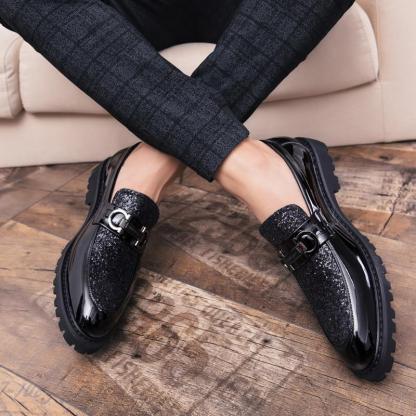 Luxury Business Men Dress Shoes Thick Bottom Leather