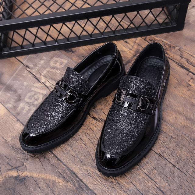 Luxury Business Men Dress Shoes Thick Bottom Leather