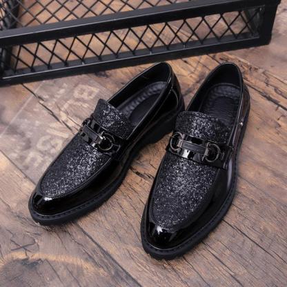 Luxury Business Men Dress Shoes Thick Bottom Leather